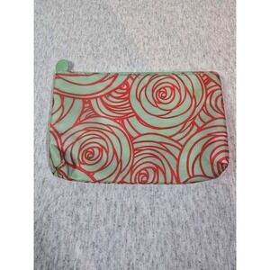 Ipsy Bag Blue and Orange Rose Glam Bag Makeup Cosmetics Bag